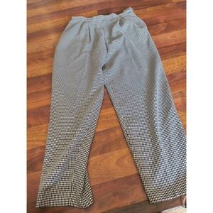 Vintage Houndstooth Made In The USA Black And White Pleated Pants Size 14